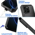 thumbnail image 4 of Case Compatibility with iPhone 16 Pro Max Case 6.9 '' 2024 Heavy Duty Protection Dustproof Rugged Military Grade Metal Built in Screen Protector Kickstand Armor Phone case (16Pro Max Silver), 4 of 9
