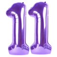 thumbnail image 1 of Globos numéricos Enyeopd de 40 pulgadas color morado, número 11, para cumpleaños, 1 of 6