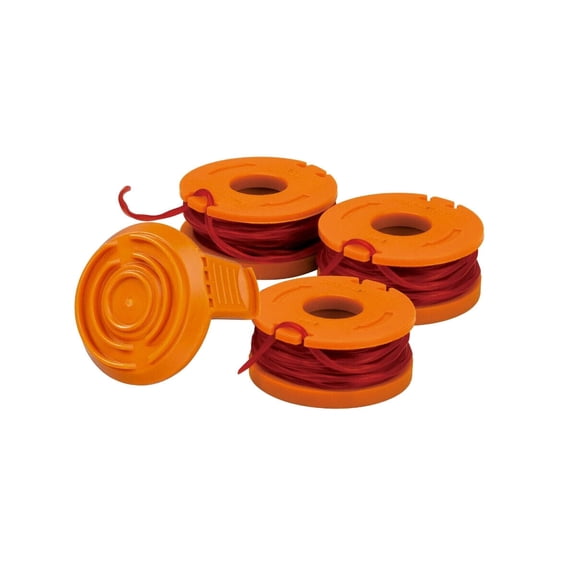 Worx WA0207 10' x .065" 3pc Replacement Spool with Line and Cap, Single-Feed, DNALINE2