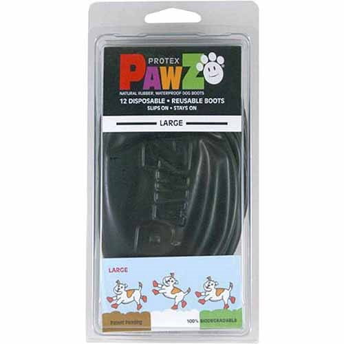 Pawz Waterproof Large Black Dog Boots, 12 Ct