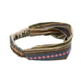 thumbnail image 3 of Unique Bargains 1 Pc Headband Stripes Wide Hairband for Women Brown Green, 3 of 5