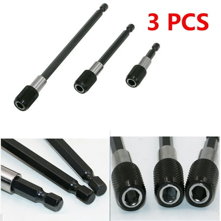 

Lloopyting Tool Set Tools Hex 3X Holder Tool Extension Bit Quick Release 1/4 Screwdriver Shank Faucets Tools Black 17*10*1cm