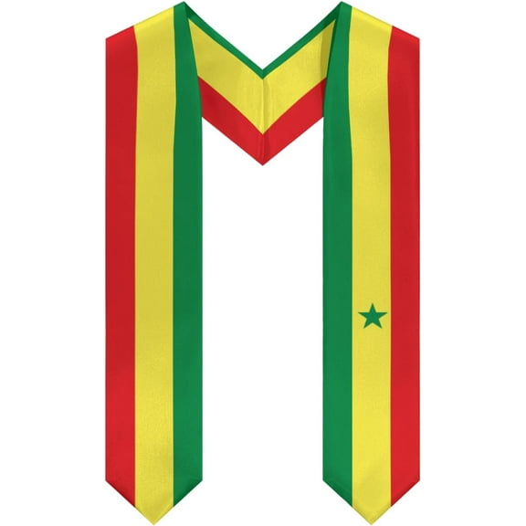DABOYOZHZH Senegal Flag Graduation Stole Shawl Sash Honor For Study Aboard International Students