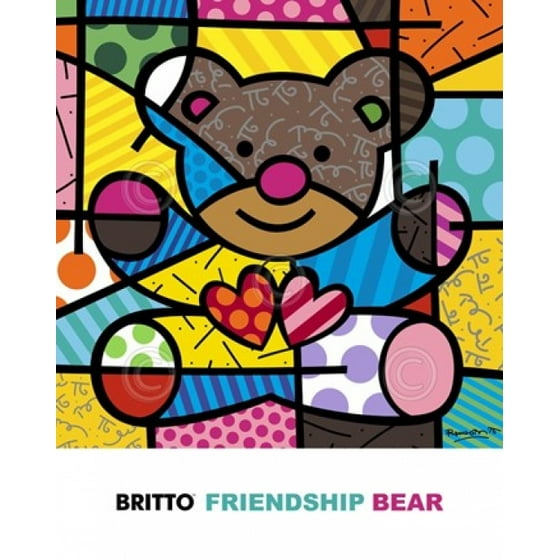 Friendship Bear Poster Print By Romero Britto 16 X 20 Com