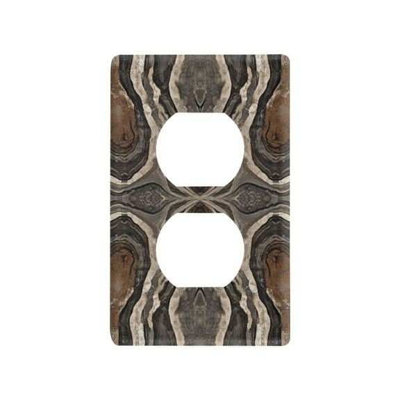 New Flame-Retardant Switch Plate Cover，DIY Wall Plate Decor with Screws，A Stone-like Texture