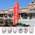 thumbnail image 4 of Chinese Food Sign feather flag for Outdoor by Mavis Print | 11.5 FEET Long Polyester Outdoor Banner Flag for Easy Hang | HD Print Swooper I Flag Only for Food Advertising | Made in USA I Flag Only, 4 of 5
