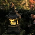thumbnail image 2 of Japanese Style Courtyard Decoration Resin Solar Lamp Palace Lanterns Landscape Lights Home Gardening Decoration, 2 of 6