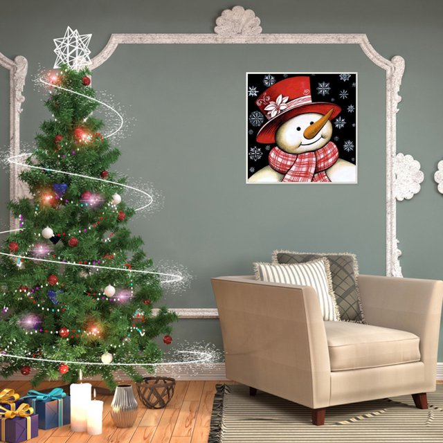 Cuadros Decorativos 5D bricolaje completo taladro diamante pintura Navidad muñeco de nieve punto de cruz bordado Ndcxsfigh Nuevos Originales