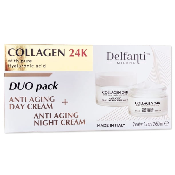 Crema hidratante Delfanti COLLAGEN 24K antienvejecimiento de día y noche