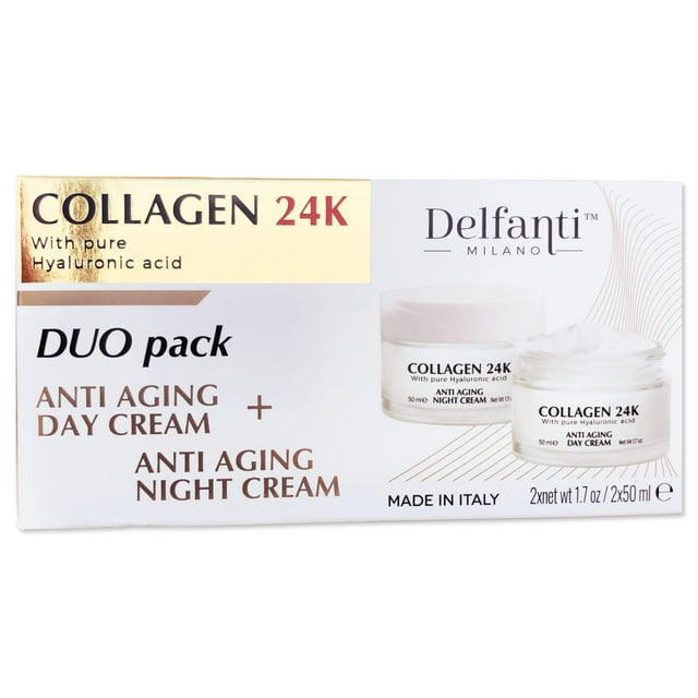 Crema hidratante Delfanti COLLAGEN 24K antienvejecimiento de día y noche