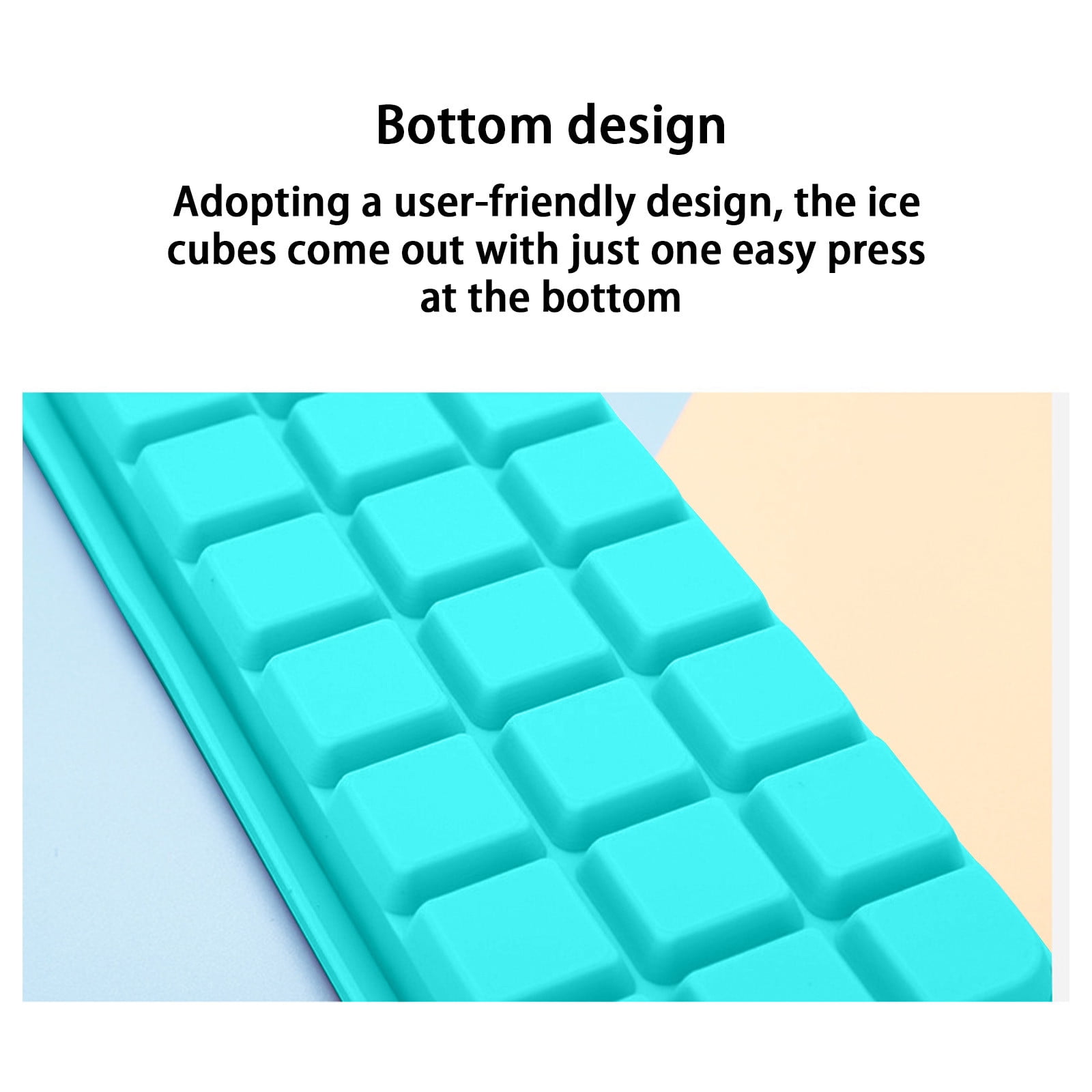 JilgTeok 5 Packs 36-Ice Block Tray with Lid, Large Capacity Easy Press Ice Cube Maker for Freezer, BPA Free Plastic Ice Mold for Whiskey Cocktails Coffee, Dishwasher Safe