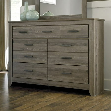 UPC 024052225839 product image for Ashley Zelen 7 Drawer Wood Double Dresser in Brown | upcitemdb.com