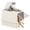 White, variant on Enclosed Cat Litter Box, Large Litter Box Enclosure with Front Door Flap and Scoop(White)