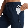 thumbnail image 6 of MASKERT Women's Hiking Pants-29" Lightweight Quick Dry Sweatpants Casual Safari Work Travel Outdoor Clothes Navy Blue（Size XS-XXXL）, 6 of 10