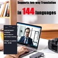 thumbnail image 3 of Écouteurs Traducteurs AI Traduction en Temps Réel avec Conduction Osseuse Bluetooth 5.3 Sans Fil pour Voyages d'Affaires Réunions Multilingues, 3 of 5