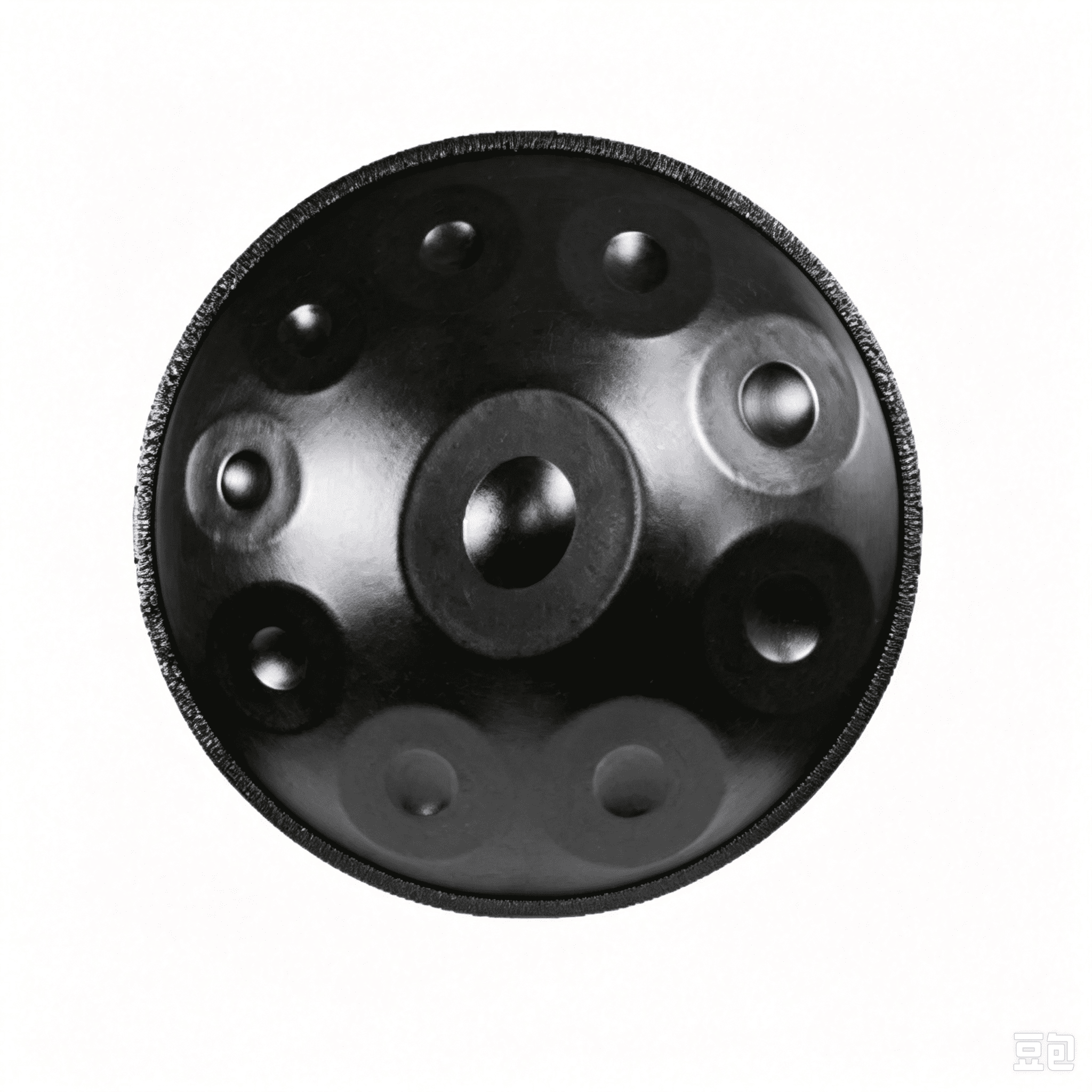 10 Notes Black Solid Color Handpan Drum Steel Percussion Instrument