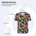 thumbnail image 3 of Uemuo Butterfly Wild Insect Print Mens Polo Shirts Baseball T-shirt Performance Short Sleeve Golf Shirt Moisture Wicking Athletic Casual Collared T-Shirt-3X-Large, 3 of 7