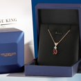 thumbnail image 5 of Gem Stone King 14K Yellow Gold Red Garnet and White Lab Grown Diamond Pendant Necklace for Women | 1.04 Cttw | Gemstone January Birthstone | Pear Shape 8X5MM | With 18 inch Chain, 5 of 6
