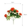 Fancy 36cm Artificial Geraniums Silk Flowers Outdoor UV Resistant