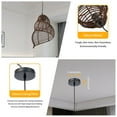 thumbnail image 2 of Art Snail Bamboo Wicker Rattan Shade Pendant Light Fixtures Hanging Ceiling Lamp, 2 of 10