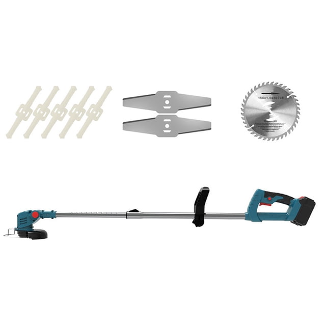 Eigraketly Cortacésped eléctrico de 21V para el hogar, Patio, portátil, recargable, ajustable, inalámbrico, dispositivo de corte de césped, Herramientas eléctricas