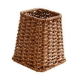 thumbnail image 4 of Cesta de almacenamiento para brochas de maquillaje, cesta de escritorio tejida de imitación de ratán, organizador elegante que ahorra espacio, soporte Estilo B, 4 of 8