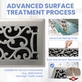 thumbnail image 2 of 4x14 Inches 2 Pack Heavy Duty Walkable Floor Register Easy Adjust Air Supply Lever Floor Vents - Savannah Design - Vent Cover for Home Floor - Satin Nickel, 2 of 7