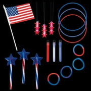 Patriotic Glow Family Kit, Jewelry, Fourth of July, 198 Pieces