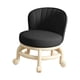 thumbnail image 2 of Taburete bajo con ruedas, asiento con ruedas, taburete giratorio, taburete con ruedas que gira 360 degree Negro, 2 of 9