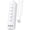 White, variant on 8-in-1 Power Strip Surge Protector Bar, 5 Wide-Spaced Outlet, 3 USB Ports, 3.9FT Long Cable, for Indoor/Office Use, White