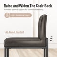 thumbnail image 6 of MF Studio Bar Stool with Back, 24" Counter Height Bar Stool with 3.5" Cushion for Kitchen Dining, Gray, 6 of 9