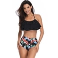 thumbnail image 1 of ITFABS Family Matching Bathing Suit, Female Halterneck Bikini Tops+ Panties, 1 of 10