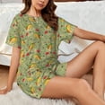thumbnail image 4 of Pofeuu Taco Print Women's Pajama Set Short/Shorts Soft Button PJs Elastic Drawstring Waist Sleepwear-Small, 4 of 6