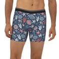 thumbnail image 2 of Men'S Boxer Briefs, Summer Beach Starfish Shell Soft And Breathable Mens Underwear Boxer Briefs With Widen Waist, 2 of 2