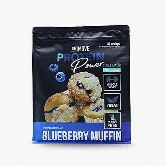 Just Move Blueberry Muffin Vegan Rice Protein Supplement, One Size