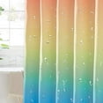 thumbnail image 4 of Ombre Shower Curtain Waterproof - Rainbow Color Gradient Print Pattern for Bathroom Shower Stall Backdrop Brighten Space Decor, 72 x 72 inch, Hooks Included, 4 of 6