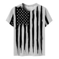 thumbnail image 5 of GaThRRgYP Plus Size Tops for Women,Summer Shirts for Women Short Sleeve,Women's Summer Casual Crewneck Short Sleeve T-Shirts Flag Print Fit Basic Tops Tees Blouses Gray L, 5 of 6