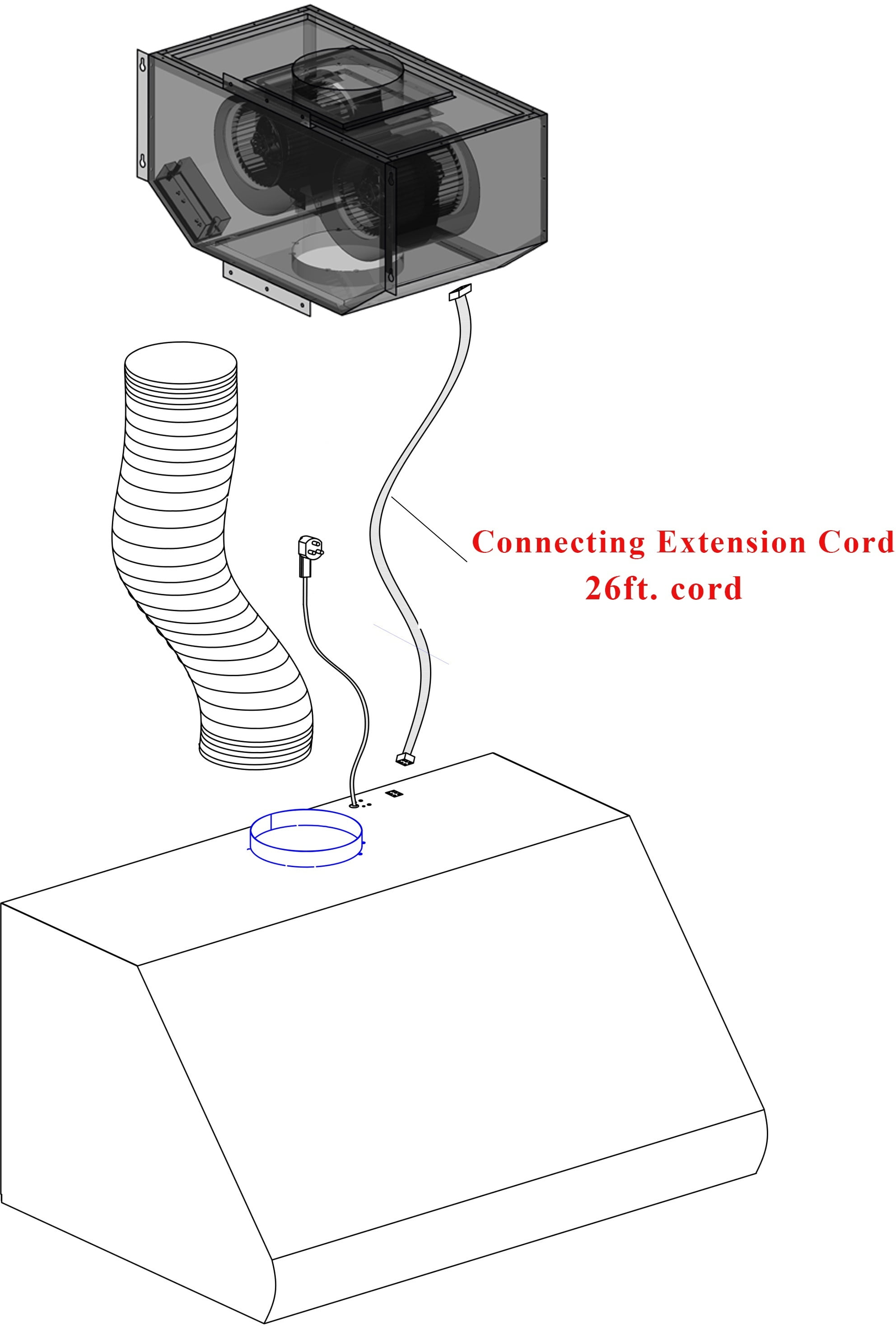 ZLINE 46 in. Remote Blower Range Hood Insert in Stainless Steel (698-RD-46)