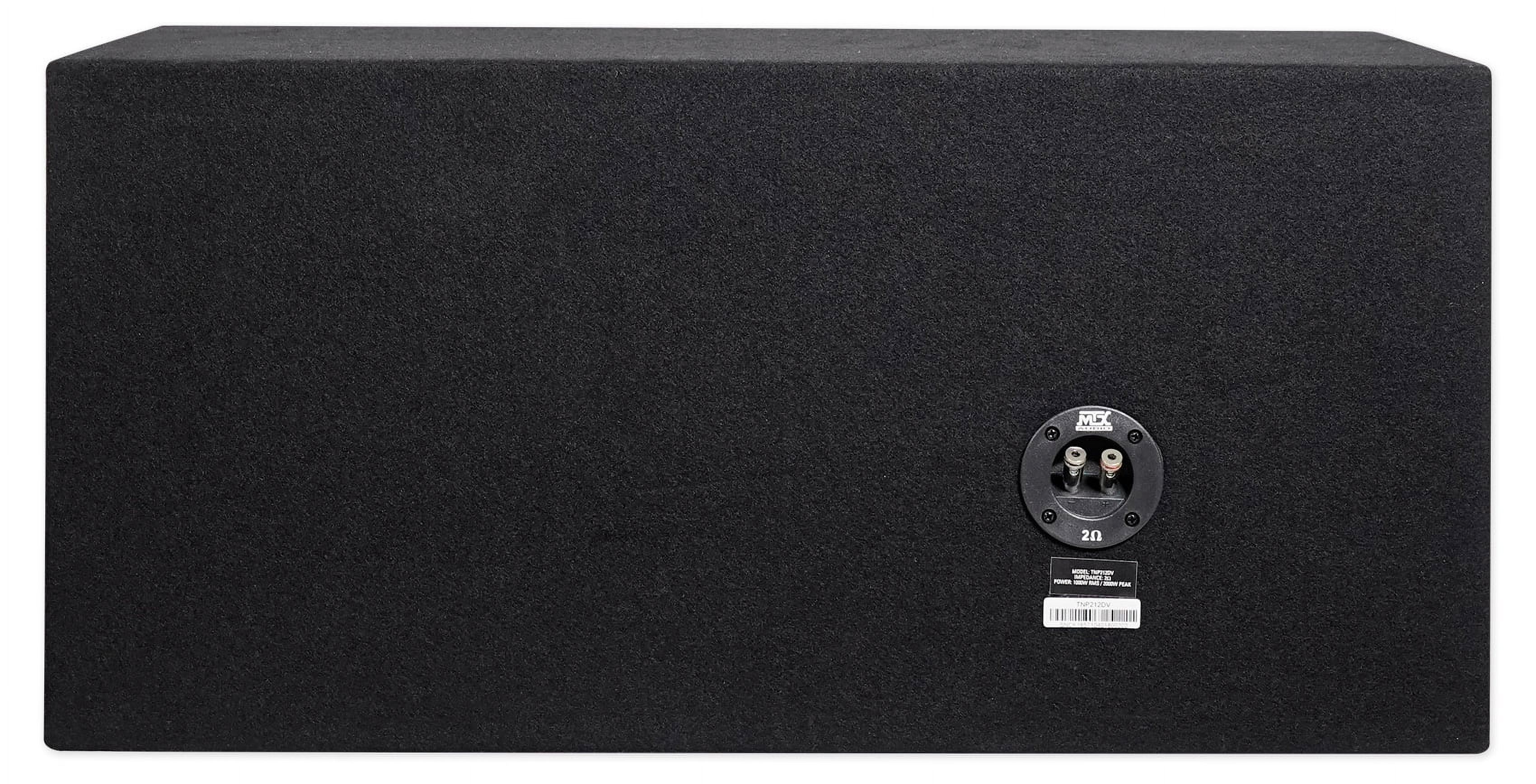 MTX Terminator TNP212DV Dual 12” Subwoofers+Box+Amplifier+Kit+Capacitor+Speaker - image 4 of 12