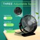 thumbnail image 2 of Ventilador de escritorio TriPole, pequeño, portátil, alimentado por USB, 3 velocidades, 2 of 6