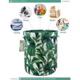thumbnail image 4 of Storage Baskets,Collapsible Convenient Nursery Hamper/Laundry Bin/Toy Collection Organizer for Kid's Room(Green leaves), 4 of 5
