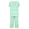 thumbnail image 3 of Tnhcen Women's Summer Sleepwear Sets Made Of Cotton, Including Tops And Capri Pants Nightwear, 3 of 4
