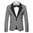 thumbnail image 4 of sususu Men's Blazers Sport Coats,Sport Coats for Men,Tailored Fit Suit for Business Events Wedding Party Stylish Collar Design Versatile All Seasons Lightweight Jacket, 4 of 6
