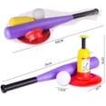 thumbnail image 3 of Sport Tee-ball Set Funny Plastic Kids Baseball Toy Set T-Ball Set Outdoor Game, 3 of 8