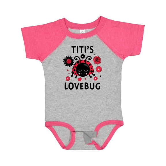 Inktastic Valentine's Day Titi's Lovebug Boys or Girls Baby Bodysuit