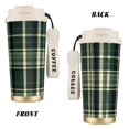 thumbnail image 2 of Stainless Steel Coffee Cup 7.7×2.6×3.5in Tapered Design Nylon Woven Wrist Strap Portable Durable Cup Bottom With Non-Slip Sticker Springgreen Buffalo Plaid Check Tartan Scotland_99154_4, 2 of 8