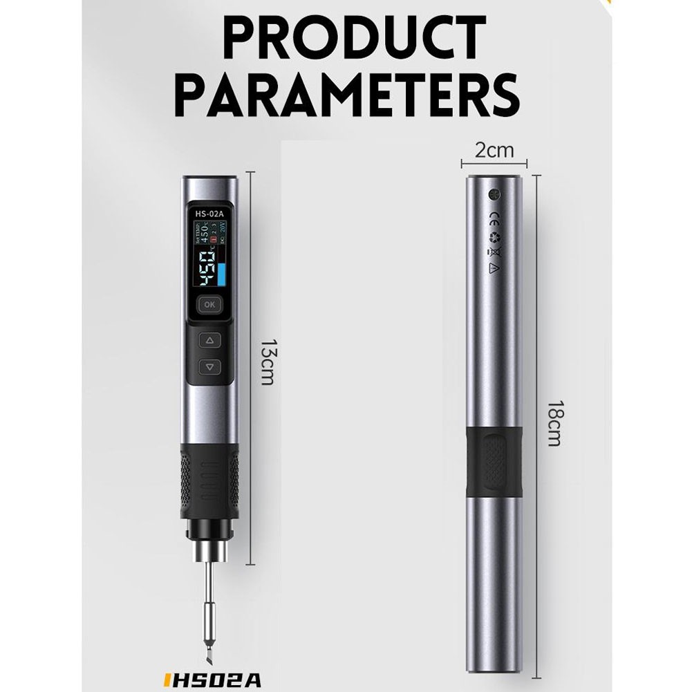 Hs-02A Smart Electric Soldering Iron Kit Portable Digital Pd100W Adjustable Constant Temperature Fast Heating Repair Tool