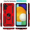 thumbnail image 6 of CoverON For Samsung Galaxy A13 5G Ring Case, Kickstand Rugged Phone Cover Magnetic Car Mount Compatible - Red, 6 of 7