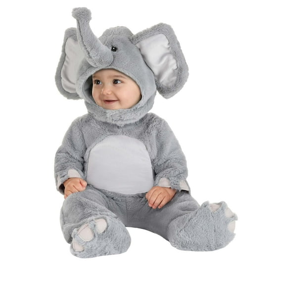 FUN Costumes Adorable Elephant Fancy-Dress Costume for Infants with Plush Hood, 0-6 Months