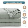 thumbnail image 6 of Casa Platino Quilted King Size Blanket - Quilted Down Alternative Blanket, Machine Washable, Microfiber Down Alternative Fill, All Season Soft Blanket Bedding - Mineral, 6 of 8